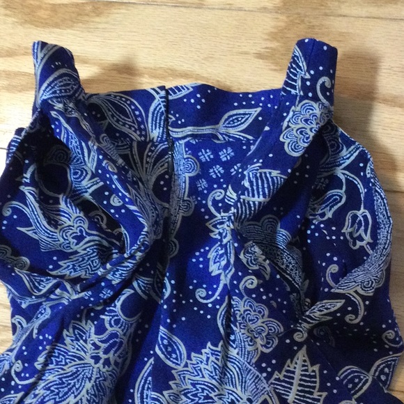 6 Tanner boho royal blue print pants - Picture 15 of 16